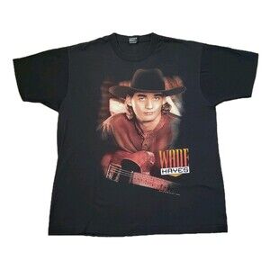 Vintage 90s Wade Hayes Old Enough To Know Better Tour XL Mens Double Side Shirt